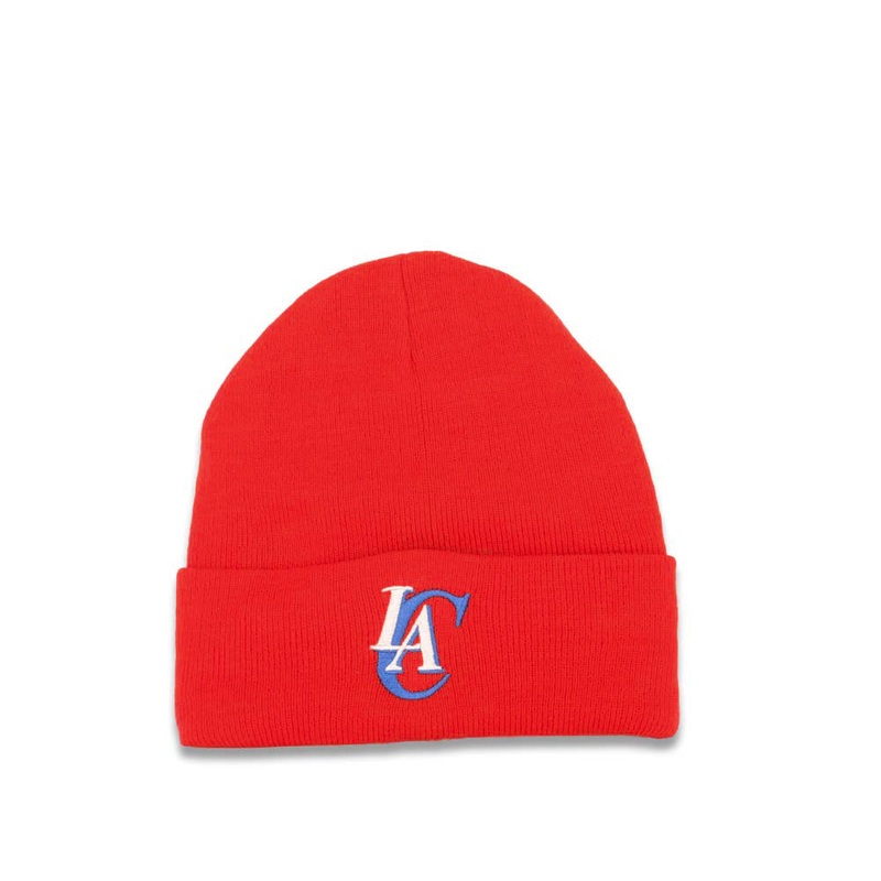 Los Angeles Clippers New Era NBA Basic Cuffed Red Crown/Visor Team Color Logo