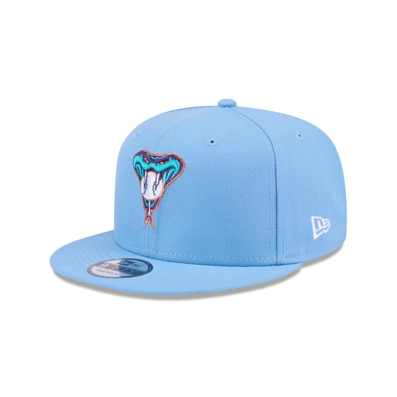 Arizona Diamondbacks New Era MLB 9FIFTY 950 Snapback Cap Hat Sky Blue Crown/Visor Teal/Metallic Bronze Logo