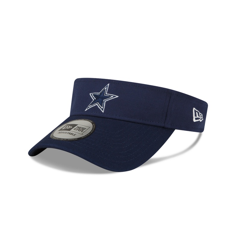 Dallas Cowboys New Era NFL Adjustable Visor Navy Blue Crown/Visor Team Color Logo