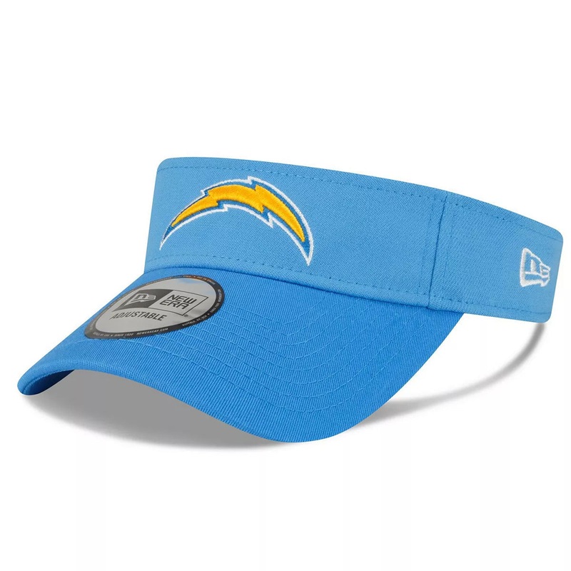Los Angeles Chargers New Era NFL 2022 Sideline Adjustable Visor Light Sky Blue Crown Sky Blue Visor Team Color Logo (2-Tone)