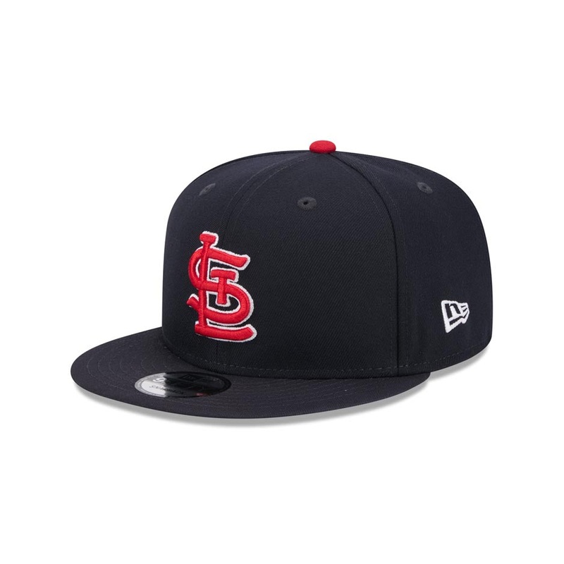 St. Louis Cardinals New Era MLB 9FIFTY 950 Snapback Cap Hat Navy Blue Crown/Visor Team Color Logo