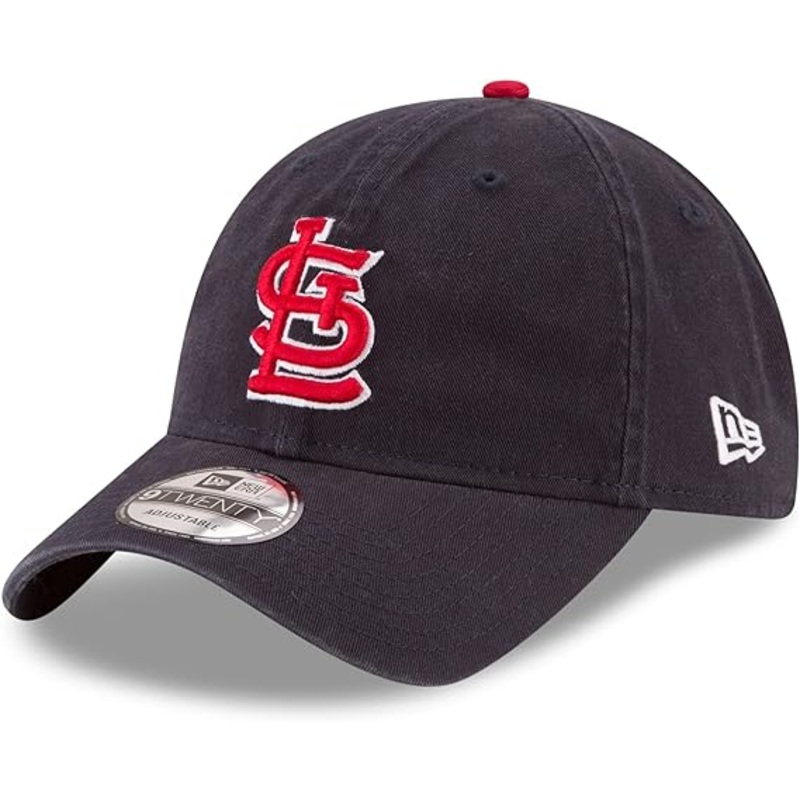 St. Louis Cardinals New Era MLB 9TWENTY 920 Adjustable Cap Hat Navy Blue Crown/Visor Team Color Logo