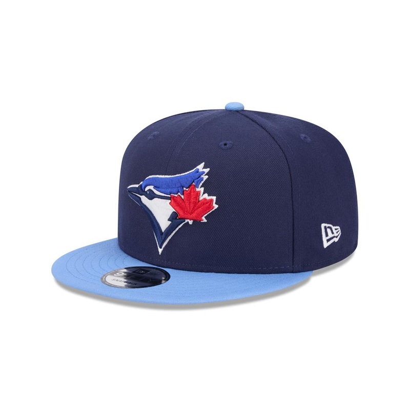 Toronto Blue Jays New Era MLB 9FIFTY 950 Snapback Cap Hat Navy Blue Crown Sky Blue Visor Team Color Logo