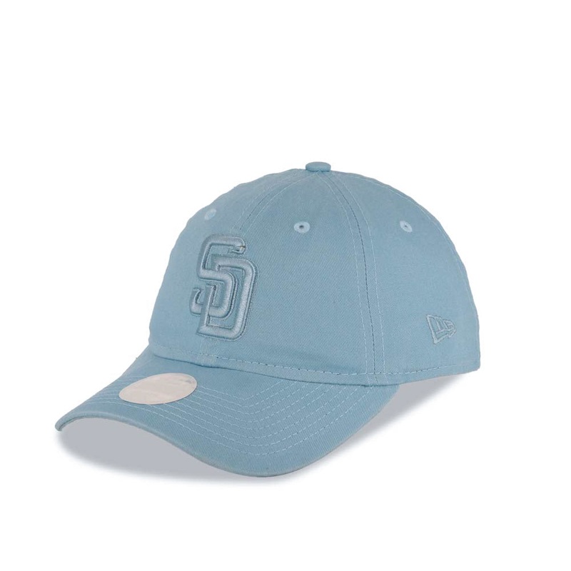 (Women) San Diego Padres New Era MLB 9TWENTY 920 Adjustable Cap Hat Blue Crown/Visor Blue Logo